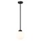 Z-Lite Laurent Outdoor Pendant, 1-Light, 8 In.W x 9 In.H, Black/Opal 597P8-BK - alternate 1